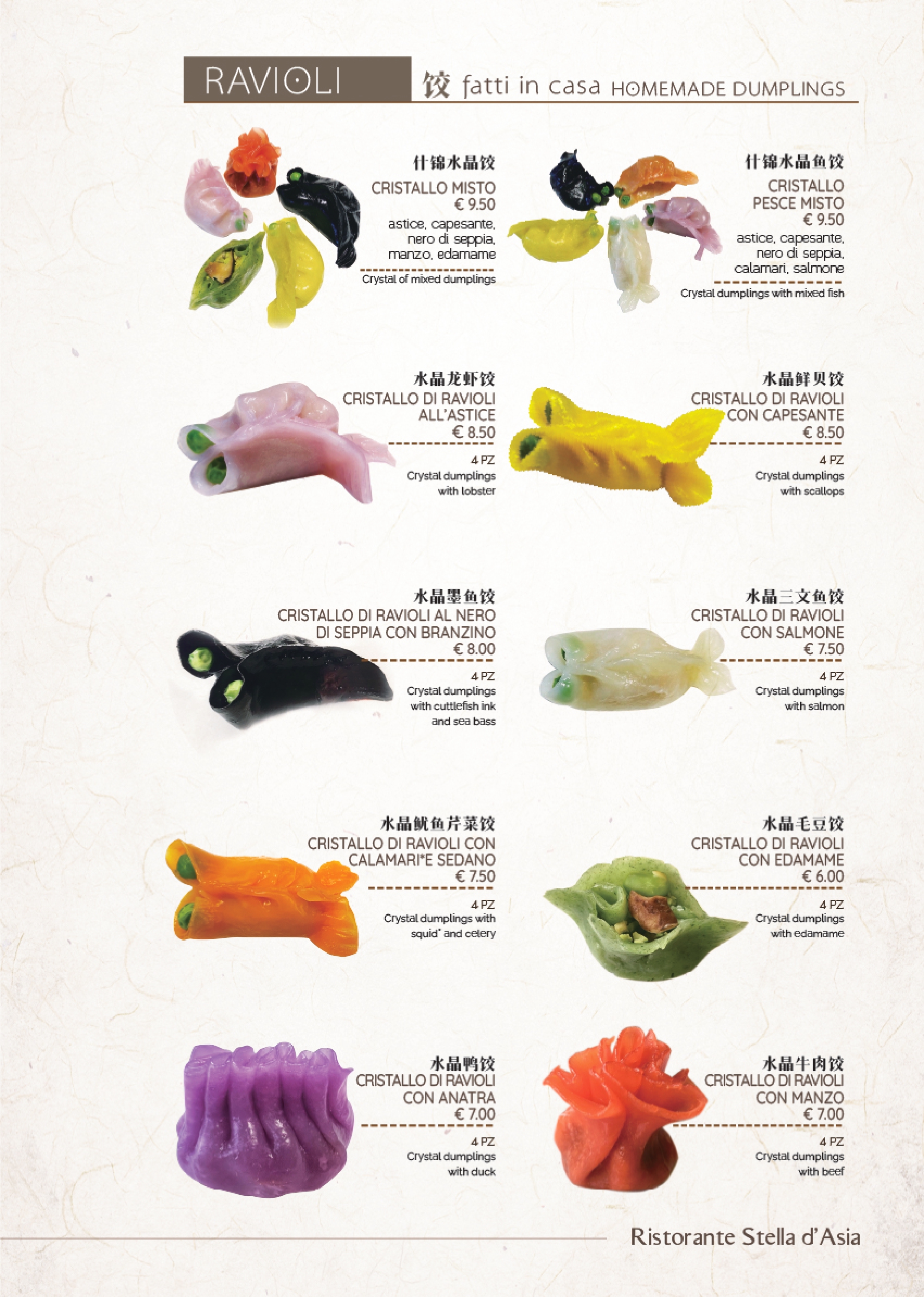 Pagina 4 del menù 2026 del Ristorante Stella d'Asia